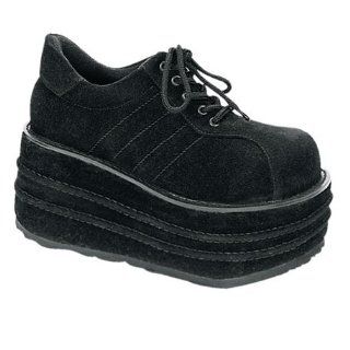 Inch MENS Platform Black Shoes Punk Sneakers Veggie Suede Shoes: Shoes