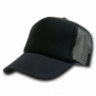 Vintage Trucker Hat Solid   Black Clothing