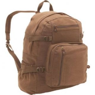 Rothco Large Vintage Canvas Backpack (Brown) Clothing