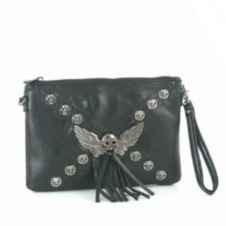 Winged Skull Clutch Clothing