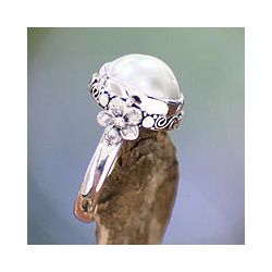 Bridal Moon Cultured Pearl Ring (12 mm) (Indonesia)