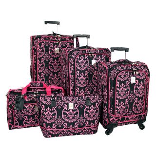 Jenni Chan Damask 5 piece Fashion Spinner Luggage Set