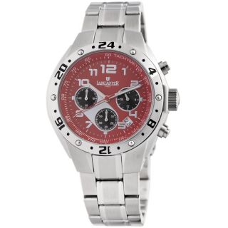 Lancaster Italy Mens Adriatic Red Dial Watch