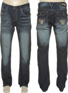 BURGY Premium Straight Leg Jeans W/ Deco Embroidered