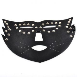 Black FAUX Leather Catwoman Mask Sexy Compliment Any Cat