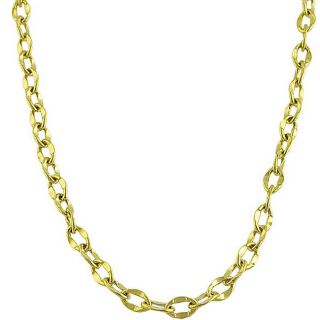 14k Yellow Gold 18 inch Oval Link Cable Chain Necklace
