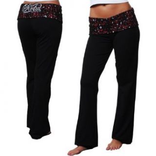 Sinful Cleo Juniors Yoga Pants   Black Clothing