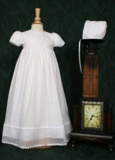 Laura Ashley Christening Gown with Lattice Embroidered