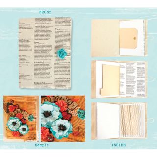 Mixed Media Canvas & Paper Album 5.75X7.75 Script   18 Pages $11.49