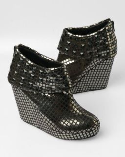 Iron Fist Heavy Metal Studded Platform Wedges Shoes