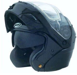 Gmax GM54S Black Modular Snow Helmet Dual Lens: Sports