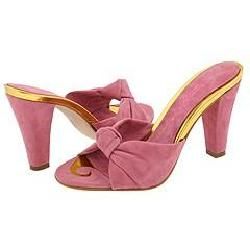 Beverly Feldman Whimsical Soft Pink Suede Sandals