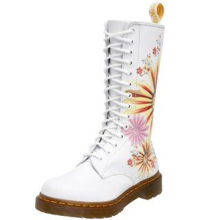 Martens Womens Flower Burst Boot,White,3 UK (US Womens 5 M) Shoes