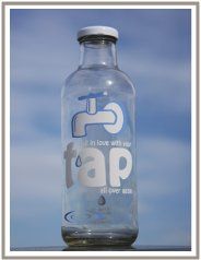 Metro Glass Water Bottle, Tap