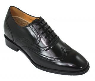Height Increasing Elevator Shoes (Black Wing Tip Dress Shoes): Shoes