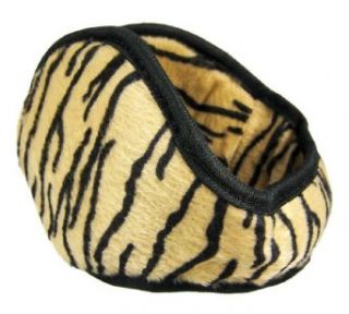 Tiger Print Fleece Adjustable Ear Warmers Clothing