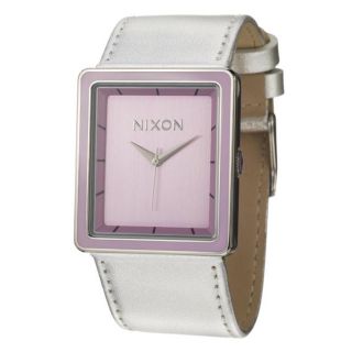 Nixon Womens The Portrait Stainless Steel and Leather Quartz Watch
