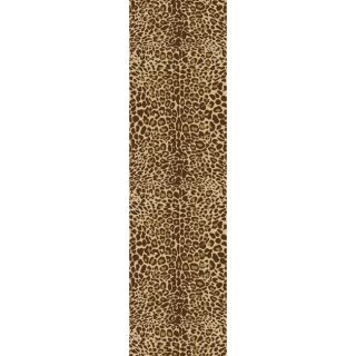 Leopard Gold Runner Non Skid Area Rug (2 x 610)