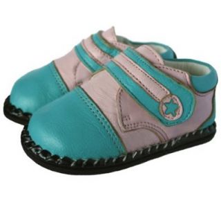 Infant Toddler Shoes for Wide Feet, Katy   Bright Blue and Pink: Shoes