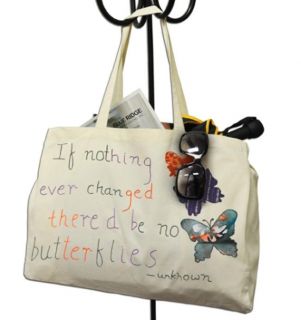 Cotton Butterflies Change Literacy Earth Bag (India)
