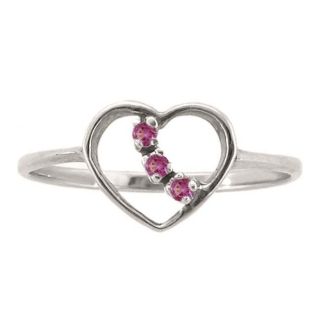 10k Gold Rhodolite 3 stone Heart Ring Today: $144.99