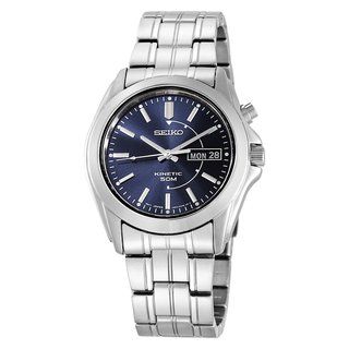 Seiko Mens Stainless Steel Kinetic Power Reserve Watch