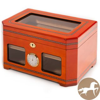 Christopher Knight Home Two tone Wood Glass Top Humidor