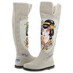 Ed Hardy Womens Snowblazer Stones White Boots