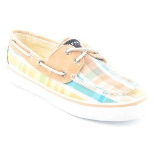 : Sperry Top Sider Womens Bahama Boat Shoe,Camel Plaid,8 M US: Shoes
