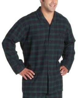 Nautica Sleepwear Mens Blackwatch Plaid Flannel Long