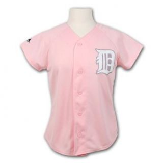 Detroit Tigers Womens Pink Replica Baseball Jersey Size X