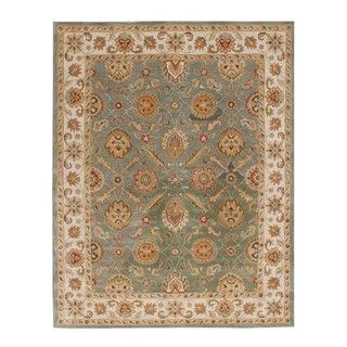 Hand tufted Papus Green Wool Rug (12 x 15)