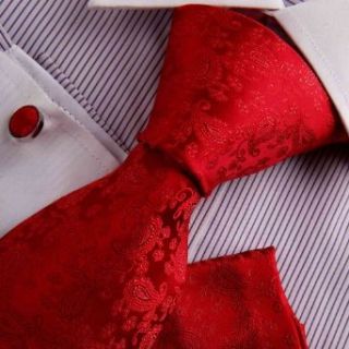 Red Funties For Men Cheap Ties For Men Crimson Patterned