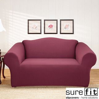 Sure Fit Stretch Holden 1 piece Sofa Slipcover in Wine