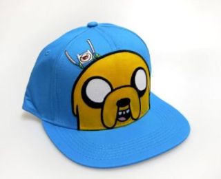 Adventure Time Jake Blue Snapback Cap: Clothing