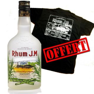 Rhum JM Blanc 70cl 50° serigraphie T shirt   Achat / Vente RHUM JM