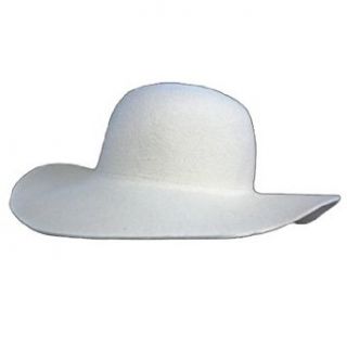 Off White Seamless Wide Brim Floppy Hat: Clothing