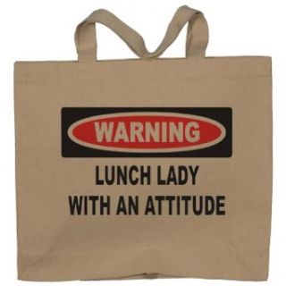 Warning: Lunch Lady with an attitude Totebag (Cotton Tote
