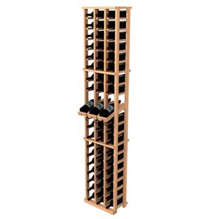 Traditional Redwood 3 Column Wine Rack with Display Row