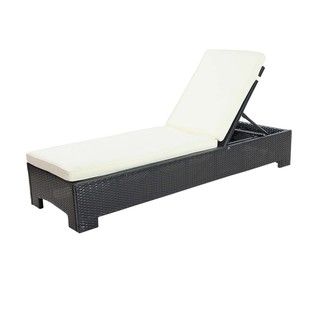 Black Wicker Patio Furniture Chaise Lounger