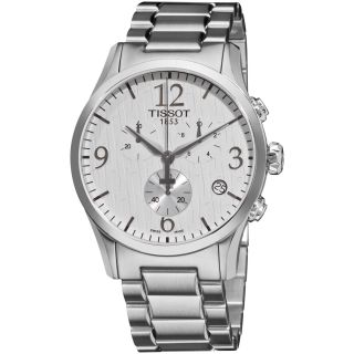 Tissot Mens T Classic White Dial Chronograph Stainless Steel Watch