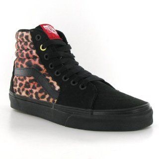 Vans SK8 Hi Black Leopard Canvas Womens Trainers Size 11.5 US Shoes