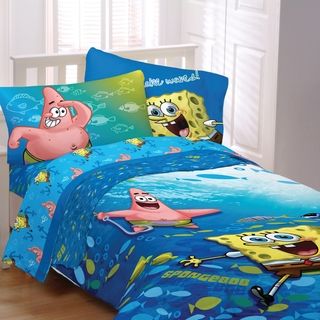 SpongeBob Fish Swirl 4 piece Bed in a Bag with Sheet Set