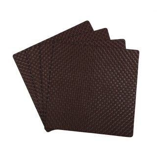 Allegro Chocolate Hardback Square Placemats (Set of 4)