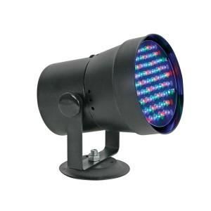 PAR36   NOIR   61 LED DE 5mm    projecteur noir à LEDs avec mixage