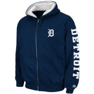 MLB Mens Detroit Tigers Cold Fire Hooded Full Zip Fleece