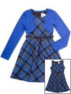 Rare Editions Girls 7 16 Plaid Dress With Long Sleeve
