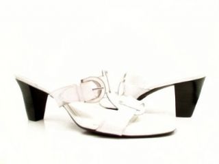 Anne Klein Size 8.5 M Womens White AKHALEN Slides Shoes