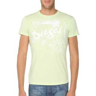 DIESEL T Shirt Ducha Homme Vert pâle   Achat / Vente T SHIRT DIESEL T