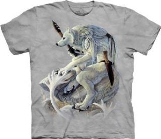 The Mountain Fantasy White Wolf Spirit Mens T shirt